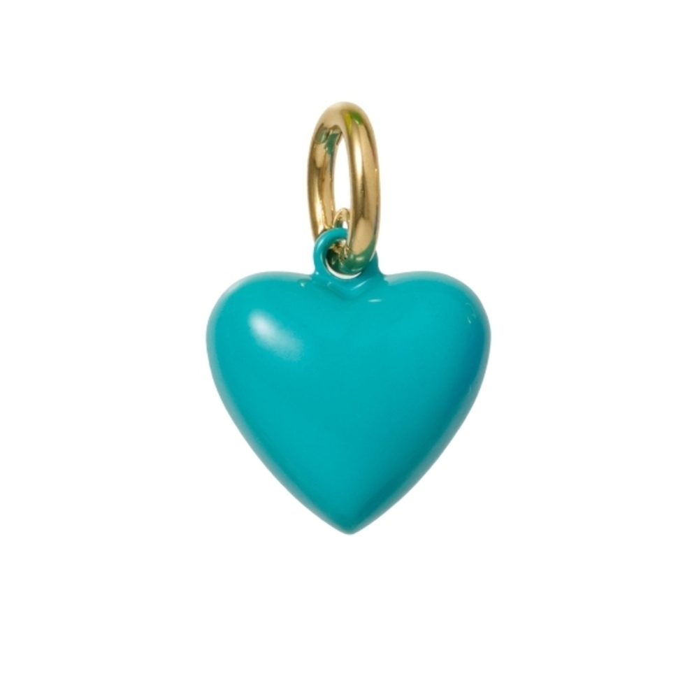 Roxanne Assoulin Turquoise Heart Pendant with Gold Loop